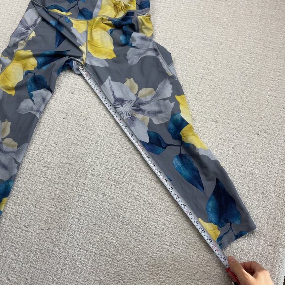 Calia by Carrie Underwood Energize Legging Sz L Blue/yellow Floral AOP Yoga Run - Picture 10 of 15